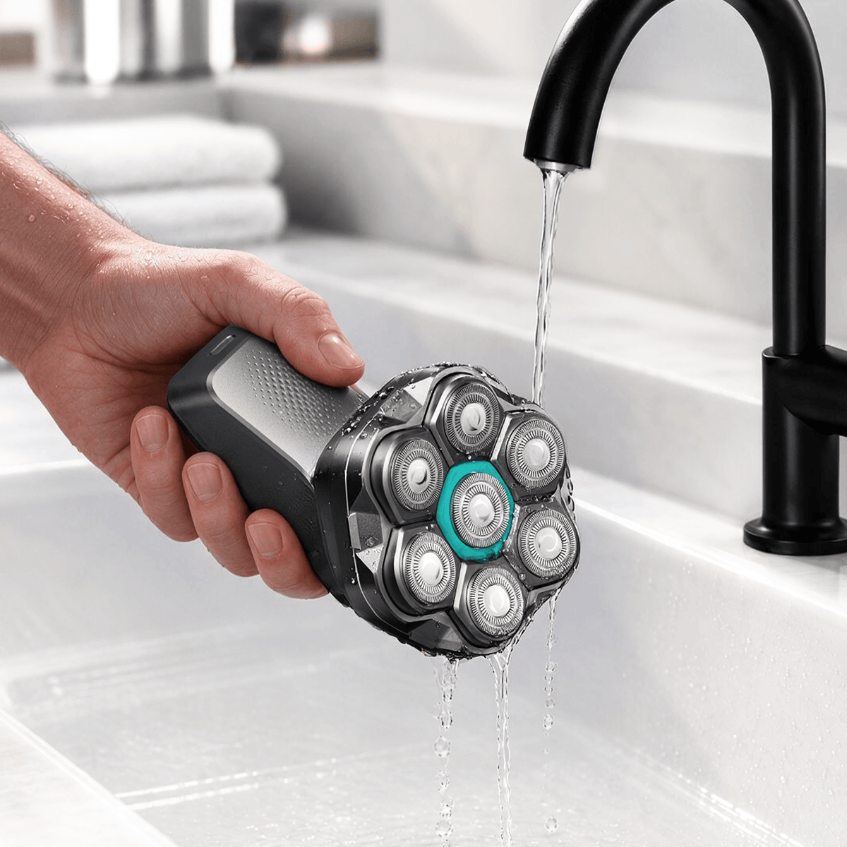 Kensen Orbit 7-Head Electric Head Shaver